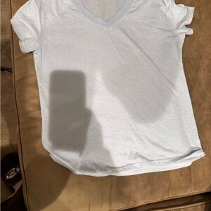 Elegant White V-Neck Women's Tee